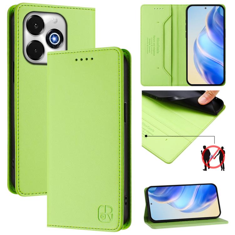 RC01 Dual-Folded Magnetic Suction RFID Leather Phone Case, For UMIDIGI G100x 4G / 5G, For UMIDIGI G100 Pro, For UMIDIGI Note 100, For UMIDIGI Note 90, For UMIDIGI A15 / A15C / A15T, For UMIDIGI G9 5G