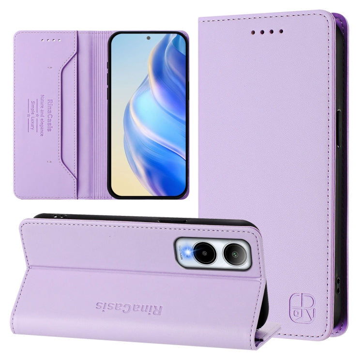 RC01 Dual-Folded Magnetic Suction RFID Leather Phone Case, For Cricket Icon 7 5G / Plus 2026, For Cricket Magic 2 / AT&T Propel 2 5G, For Cricket Debut S3, For Cricket Icon 6, For Cricket Outlast 5G 2024