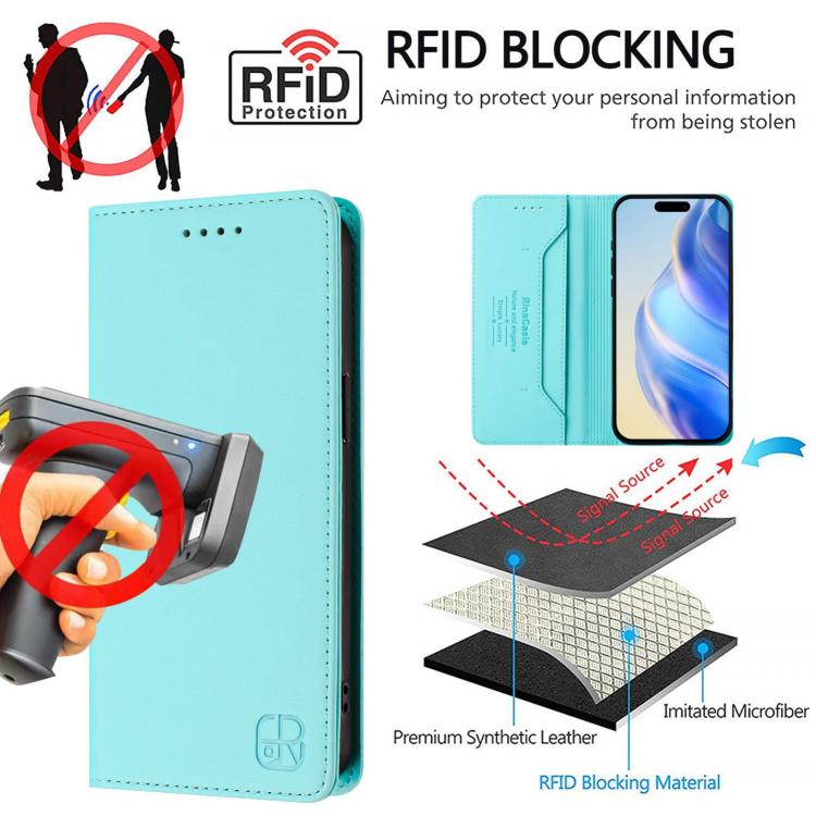RC01 Dual-Folded Magnetic Suction RFID Leather Phone Case, For Cricket Icon 7 5G / Plus 2026, For Cricket Magic 2 / AT&T Propel 2 5G, For Cricket Debut S3, For Cricket Icon 6, For Cricket Outlast 5G 2024