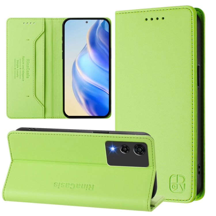 RC01 Dual-Folded Magnetic Suction RFID Leather Phone Case, For Cubot A40, For Cubot P90, For Cubot A30, For Cubot A20, For Cubot Max 5, For Cubot A10
