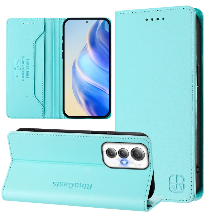 RC01 Dual-Folded Magnetic Suction RFID Leather Phone Case, For Cubot A40, For Cubot P90, For Cubot A30, For Cubot A20, For Cubot Max 5, For Cubot A10