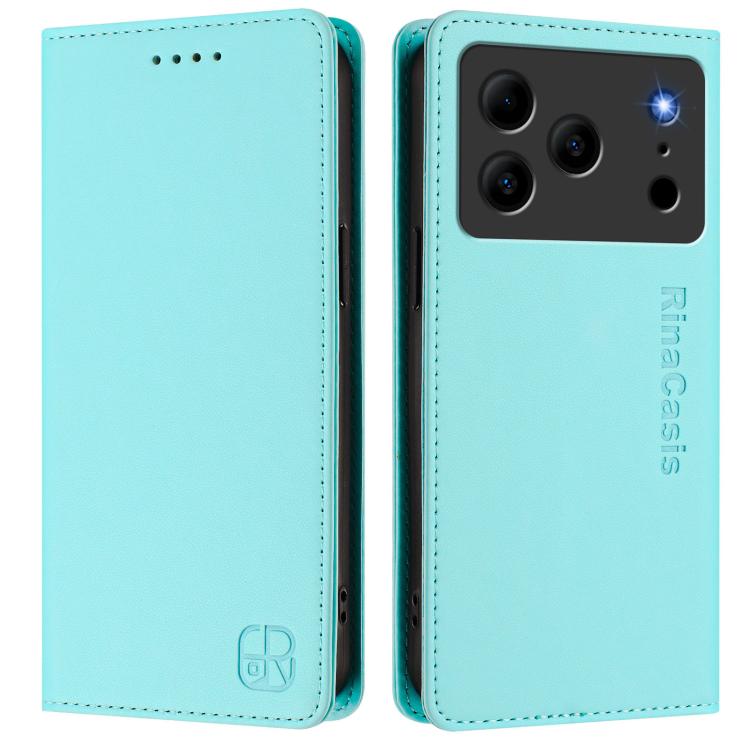 RC01 Dual-Folded Magnetic Suction RFID Leather Phone Case, For Doogee Note 56 / Note 56 Pro, For Doogee N60 Pro, For Doogee Note 59 / Note 59 Pro, For Doofee N55 Plus