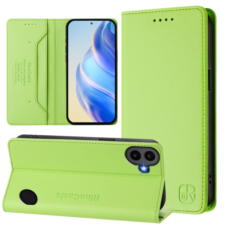 RC01 Dual-Folded Magnetic Suction RFID Leather Phone Case, For Nothing Phone 4a Pro, For Nothing Phone 4a, For Nothing CMF Phone 1, For Nothing Phone 2a