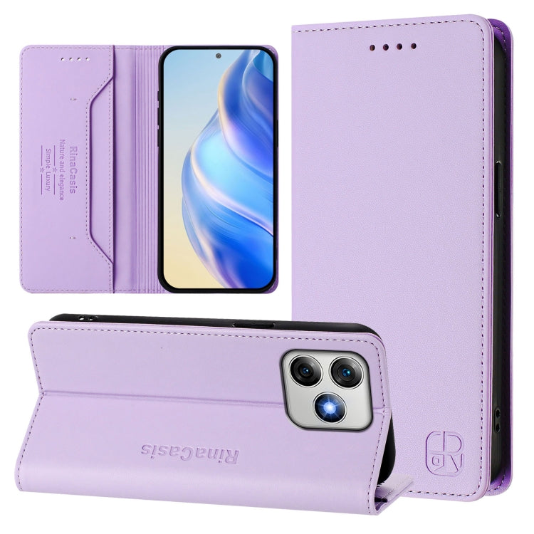 RC01 Dual-Folded Magnetic Suction RFID Leather Phone Case, For Ulefone Note 20 Pro, For Ulefone Note 17 Pro, For Ulefone Note 18 Ultra 5G, For Ulefone Note 16 Pro, For Ulefone Note 14