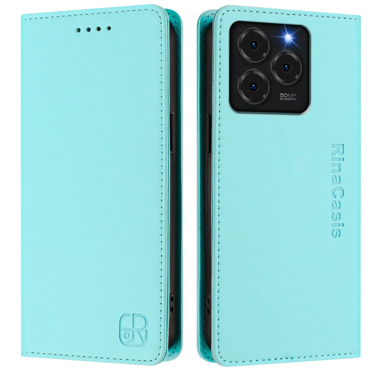 RC01 Dual-Folded Magnetic Suction RFID Leather Phone Case, For Ulefone Note 20 Pro, For Ulefone Note 17 Pro, For Ulefone Note 18 Ultra 5G, For Ulefone Note 16 Pro, For Ulefone Note 14