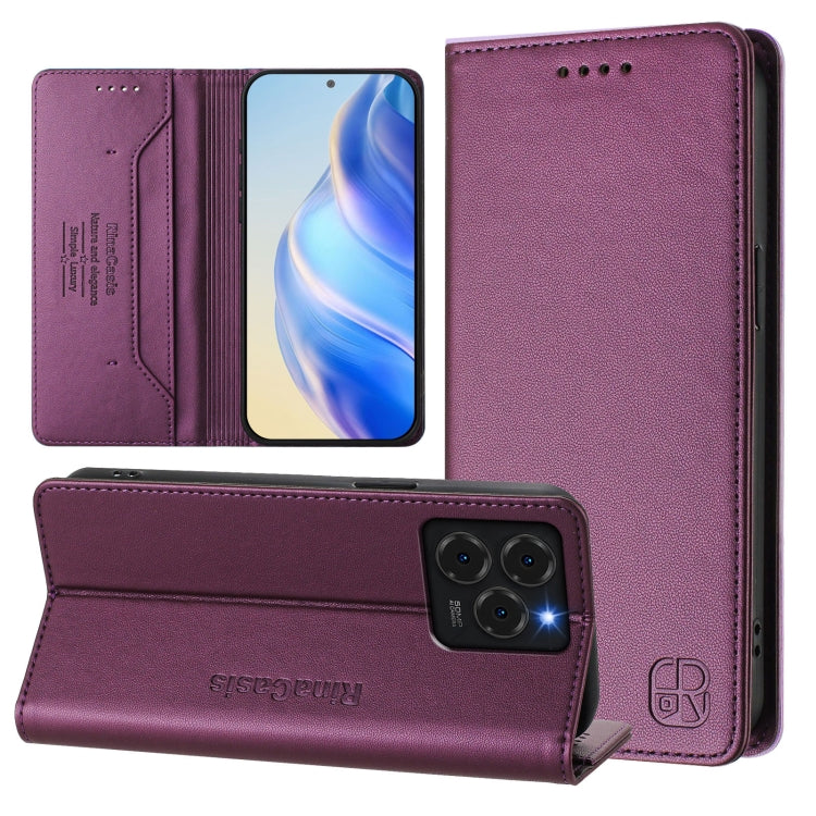RC01 Dual-Folded Magnetic Suction RFID Leather Phone Case, For Ulefone Note 20 Pro, For Ulefone Note 17 Pro, For Ulefone Note 18 Ultra 5G, For Ulefone Note 16 Pro, For Ulefone Note 14