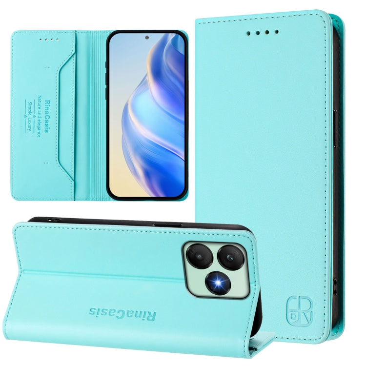 RC01 Dual-Folded Magnetic Suction RFID Leather Phone Case, For Wiko T60 / Cubot P80, For Wiko T20