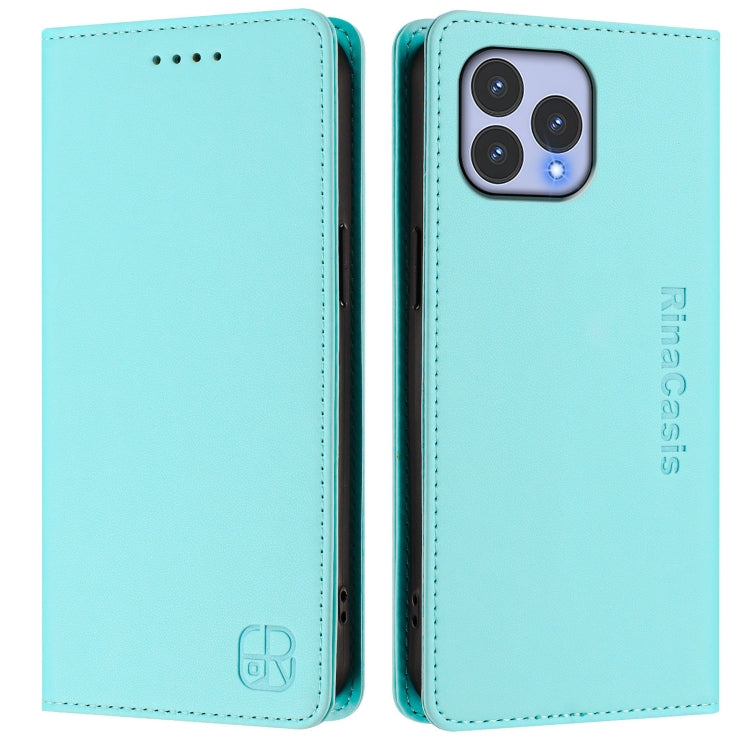 RC01 Dual-Folded Magnetic Suction RFID Leather Phone Case, For Wiko T60 / Cubot P80, For Wiko T20