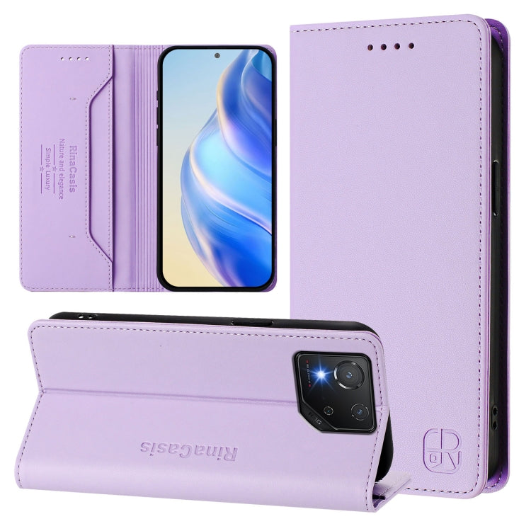 RC01 Dual-Folded Magnetic Suction RFID Leather Phone Case, For ASUS Zenfone 12 Ultra, For ASUS ROG Phone 9 / 9 Pro, For ASUS Zenfone 11 Ultra, For ASUS ROG Phone 8 / 8 Pro