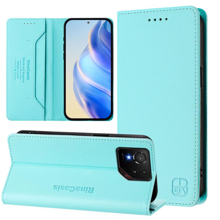 RC01 Dual-Folded Magnetic Suction RFID Leather Phone Case, For ASUS Zenfone 12 Ultra, For ASUS ROG Phone 9 / 9 Pro, For ASUS Zenfone 11 Ultra, For ASUS ROG Phone 8 / 8 Pro