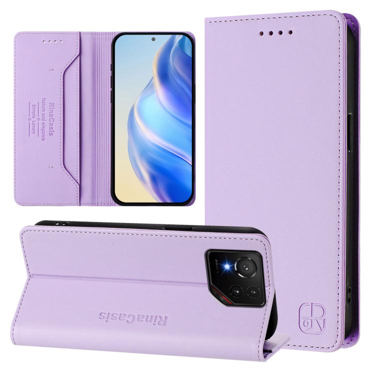 RC01 Dual-Folded Magnetic Suction RFID Leather Phone Case, For ASUS Zenfone 12 Ultra, For ASUS ROG Phone 9 / 9 Pro, For ASUS Zenfone 11 Ultra, For ASUS ROG Phone 8 / 8 Pro