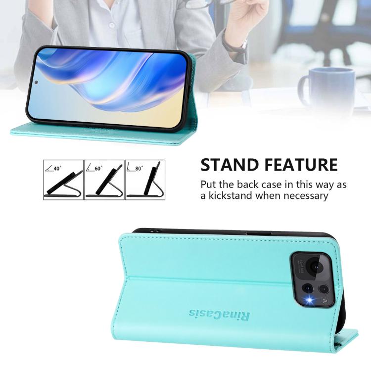 RC01 Dual-Folded Magnetic Suction RFID Leather Phone Case, For ASUS Zenfone 12 Ultra, For ASUS ROG Phone 9 / 9 Pro, For ASUS Zenfone 11 Ultra, For ASUS ROG Phone 8 / 8 Pro