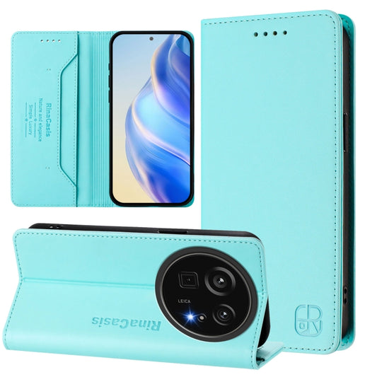 RC01 Dual-Folded Magnetic Suction RFID Leather Phone Case, For Sharp Aquos R9 Pro SH-54E, For Sharp Aquos wish4 SH-52E, For Sharp Aquos R9 SH-51E, For Sharp Aquos Sense8 SHG11 / SH-54D, For Sharp Aquos Wish3