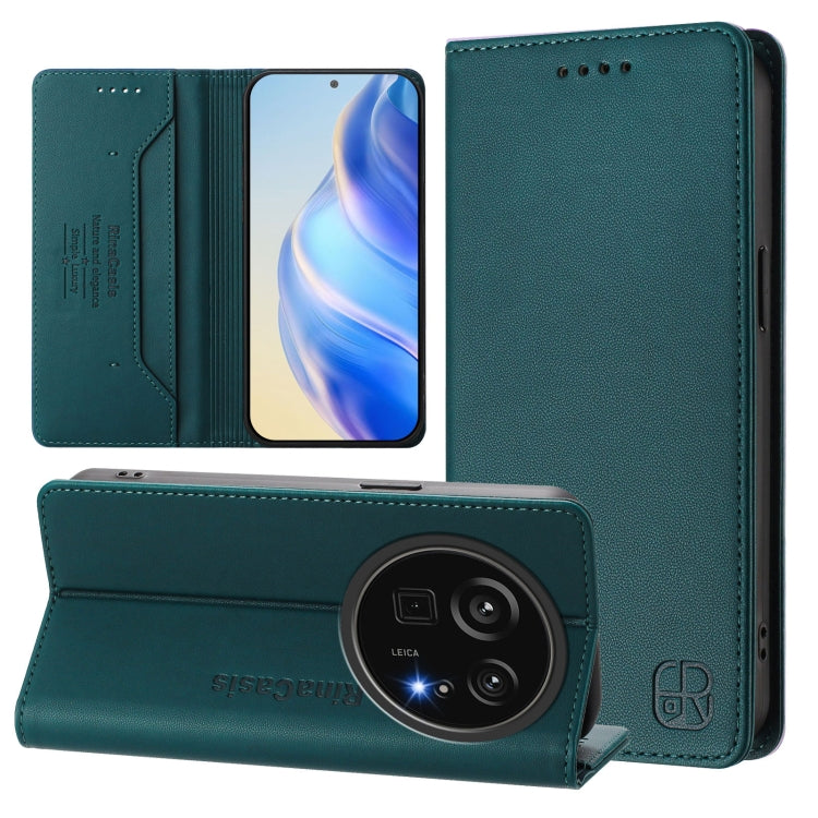 RC01 Dual-Folded Magnetic Suction RFID Leather Phone Case, For Sharp Aquos R9 Pro SH-54E, For Sharp Aquos wish4 SH-52E, For Sharp Aquos R9 SH-51E, For Sharp Aquos Sense8 SHG11 / SH-54D, For Sharp Aquos Wish3