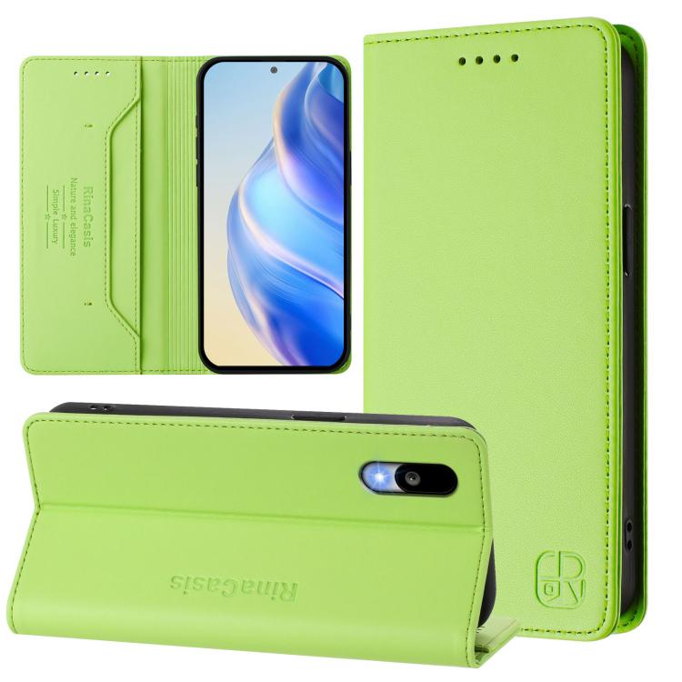 RC01 Dual-Folded Magnetic Suction RFID Leather Phone Case, For Sharp Aquos wish6, For Sharp Aquos R11, For Sharp Aquos Sense10, For Sharp Basio Active3, For Sharp Aquos Sense9 Plus, For Sharp Aquos Sense9