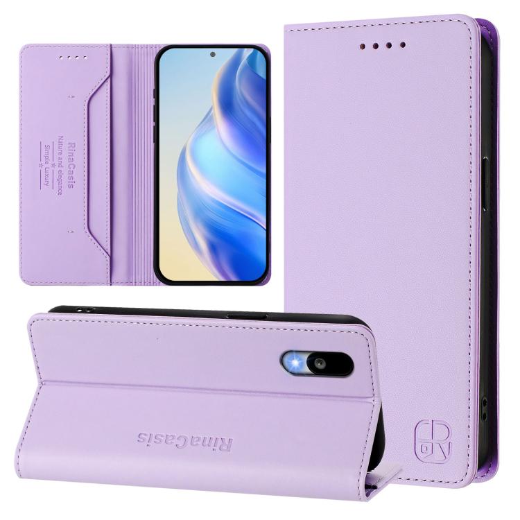 RC01 Dual-Folded Magnetic Suction RFID Leather Phone Case, For Sharp Aquos wish6, For Sharp Aquos R11, For Sharp Aquos Sense10, For Sharp Basio Active3, For Sharp Aquos Sense9 Plus, For Sharp Aquos Sense9