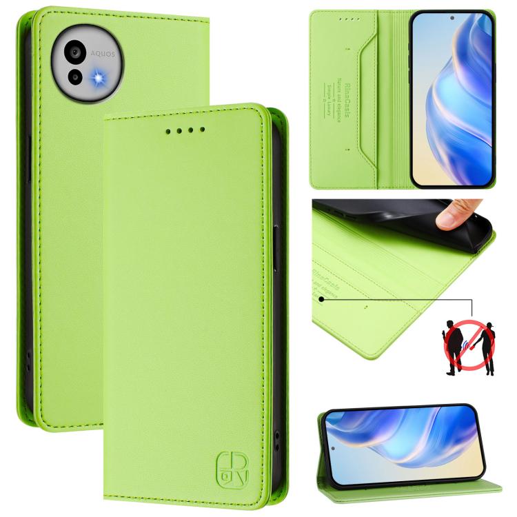 RC01 Dual-Folded Magnetic Suction RFID Leather Phone Case, For Sharp Aquos wish6, For Sharp Aquos R11, For Sharp Aquos Sense10, For Sharp Basio Active3, For Sharp Aquos Sense9 Plus, For Sharp Aquos Sense9