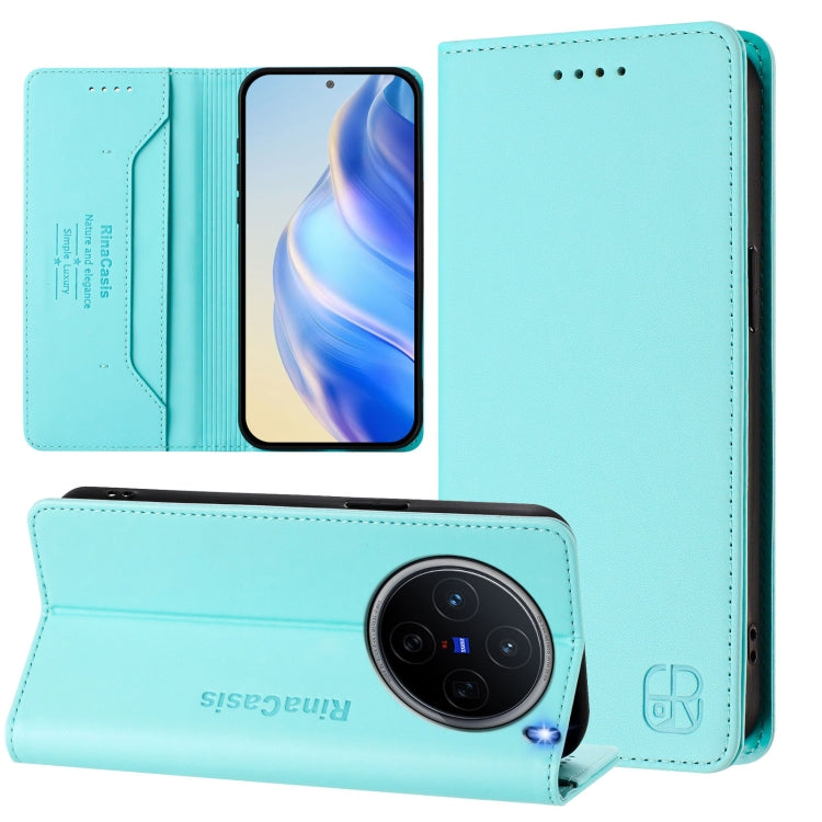 RC01 Dual-Folded Magnetic Suction RFID Leather Phone Case, For vivo S20 5G, For vivo S20 Pro 5G, For vivo Y300 5G, For vivo Y19s 4G Global, For vivo X200, For vivo X200 Pro mini