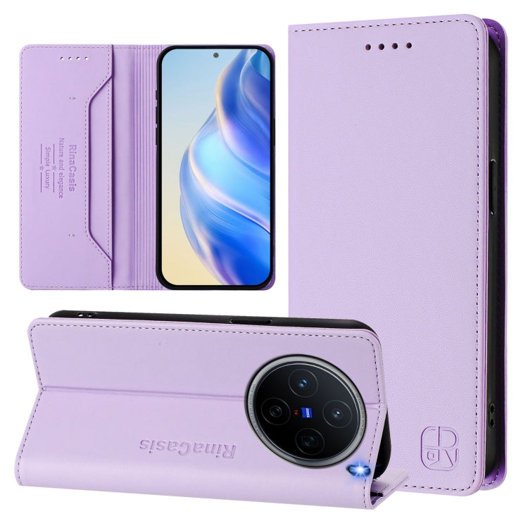RC01 Dual-Folded Magnetic Suction RFID Leather Phone Case, For vivo S20 5G, For vivo S20 Pro 5G, For vivo Y300 5G, For vivo Y19s 4G Global, For vivo X200, For vivo X200 Pro mini