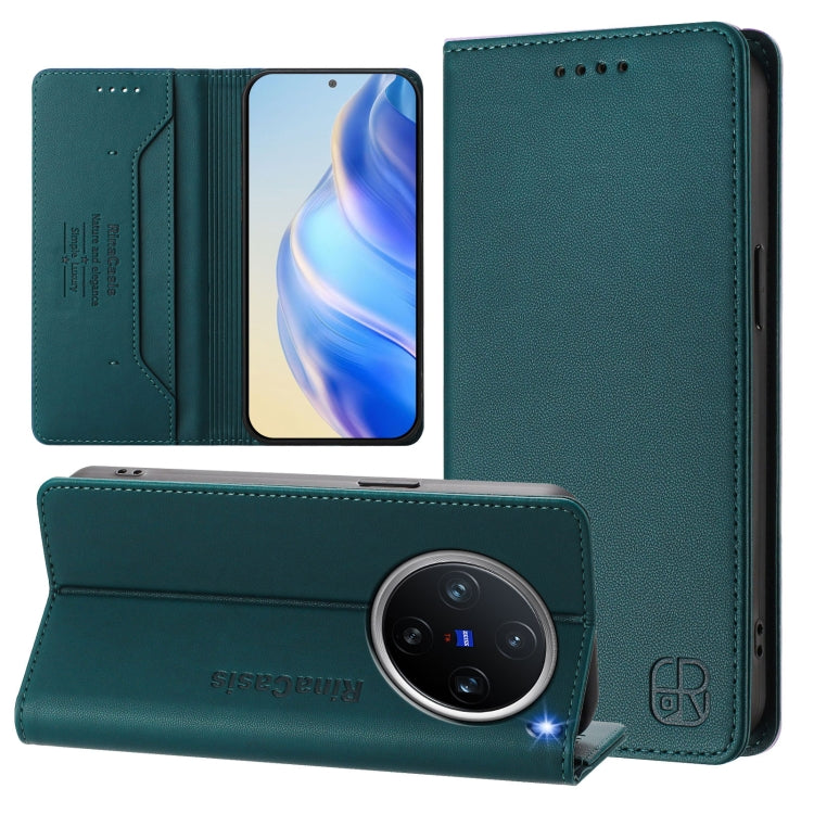 RC01 Dual-Folded Magnetic Suction RFID Leather Phone Case, For vivo S20 5G, For vivo S20 Pro 5G, For vivo Y300 5G, For vivo Y19s 4G Global, For vivo X200, For vivo X200 Pro mini