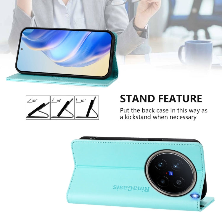 RC01 Dual-Folded Magnetic Suction RFID Leather Phone Case, For vivo X200 Pro, For vivo V40 Lite 5G IDN, For vivo V40e 5G India / iQOO Z9s 5G, For vivo V40 5G / V40 Pro 5G Global, For vivo Y300 Pro, For vivo iQOO Z9s Pro / T3 Pro India