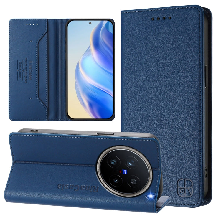 RC01 Dual-Folded Magnetic Suction RFID Leather Phone Case, For vivo X200 Pro, For vivo V40 Lite 5G IDN, For vivo V40e 5G India / iQOO Z9s 5G, For vivo V40 5G / V40 Pro 5G Global, For vivo Y300 Pro, For vivo iQOO Z9s Pro / T3 Pro India
