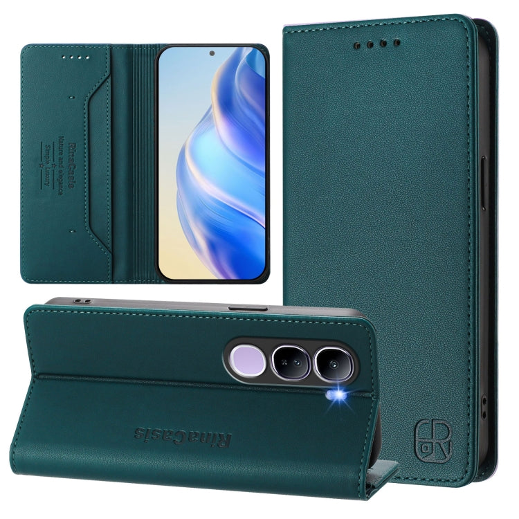 RC01 Dual-Folded Magnetic Suction RFID Leather Phone Case, For vivo X200 Pro, For vivo V40 Lite 5G IDN, For vivo V40e 5G India / iQOO Z9s 5G, For vivo V40 5G / V40 Pro 5G Global, For vivo Y300 Pro, For vivo iQOO Z9s Pro / T3 Pro India
