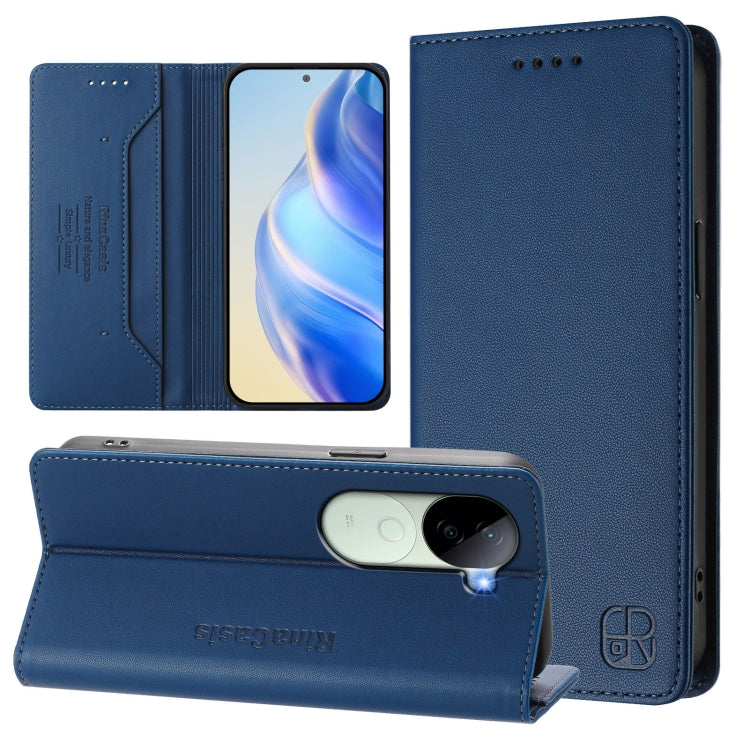 RC01 Dual-Folded Magnetic Suction RFID Leather Phone Case, For vivo X200 Pro, For vivo V40 Lite 5G IDN, For vivo V40e 5G India / iQOO Z9s 5G, For vivo V40 5G / V40 Pro 5G Global, For vivo Y300 Pro, For vivo iQOO Z9s Pro / T3 Pro India