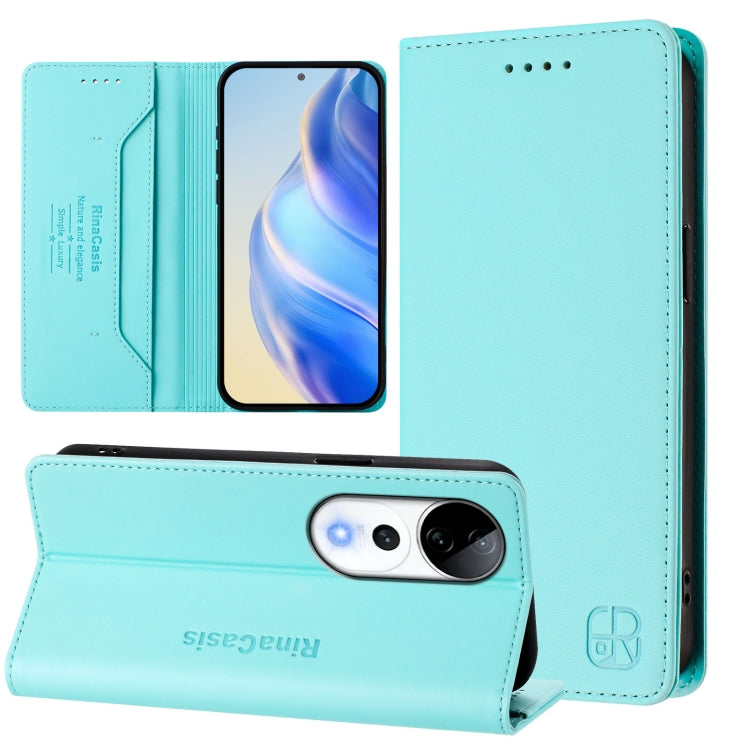 RC01 Dual-Folded Magnetic Suction RFID Leather Phone Case, For vivo X200 Pro, For vivo V40 Lite 5G IDN, For vivo V40e 5G India / iQOO Z9s 5G, For vivo V40 5G / V40 Pro 5G Global, For vivo Y300 Pro, For vivo iQOO Z9s Pro / T3 Pro India