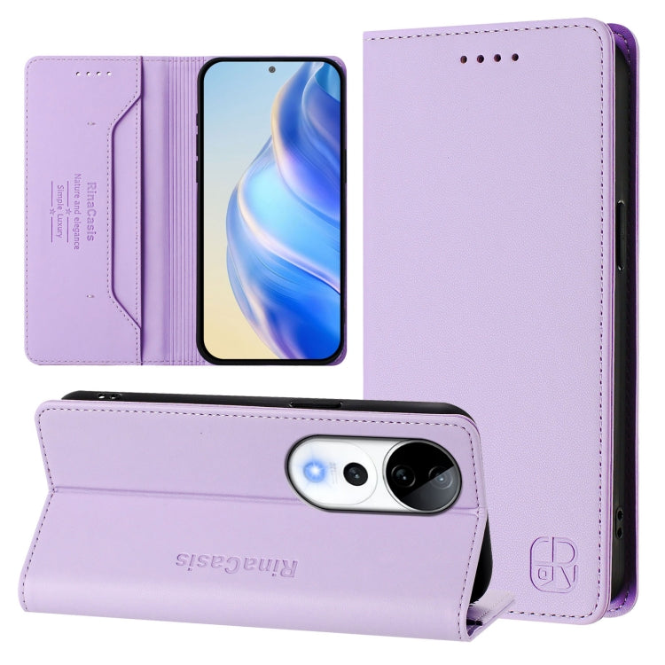 RC01 Dual-Folded Magnetic Suction RFID Leather Phone Case, For vivo X200 Pro, For vivo V40 Lite 5G IDN, For vivo V40e 5G India / iQOO Z9s 5G, For vivo V40 5G / V40 Pro 5G Global, For vivo Y300 Pro, For vivo iQOO Z9s Pro / T3 Pro India