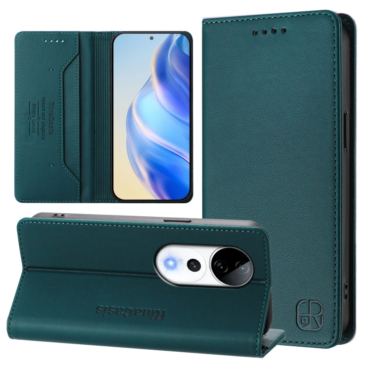 RC01 Dual-Folded Magnetic Suction RFID Leather Phone Case, For vivo X200 Pro, For vivo V40 Lite 5G IDN, For vivo V40e 5G India / iQOO Z9s 5G, For vivo V40 5G / V40 Pro 5G Global, For vivo Y300 Pro, For vivo iQOO Z9s Pro / T3 Pro India