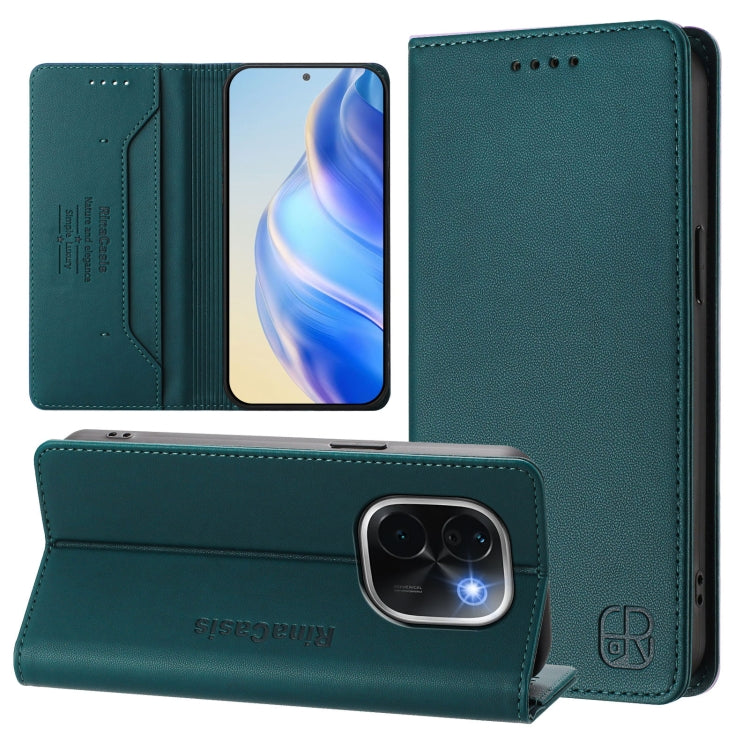 RC01 Dual-Folded Magnetic Suction RFID Leather Phone Case, For vivo X200 Pro, For vivo V40 Lite 5G IDN, For vivo V40e 5G India / iQOO Z9s 5G, For vivo V40 5G / V40 Pro 5G Global, For vivo Y300 Pro, For vivo iQOO Z9s Pro / T3 Pro India