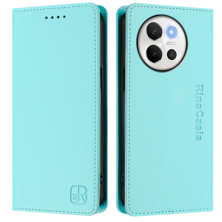 RC01 Dual-Folded Magnetic Suction RFID Leather Phone Case, For vivo V40 Lite 5G / V30e 5G Global, For vivo S19, For vivo Y28 4G, For vivo X100s 5G, For vivo Y03 4G Global / Y18 4G, For vivo Y38 5G / Y200i / T3x Global