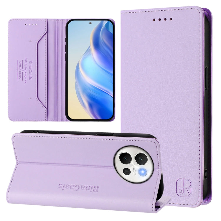 RC01 Dual-Folded Magnetic Suction RFID Leather Phone Case, For vivo V40 Lite 5G / V30e 5G Global, For vivo S19, For vivo Y28 4G, For vivo X100s 5G, For vivo Y03 4G Global / Y18 4G, For vivo Y38 5G / Y200i / T3x Global
