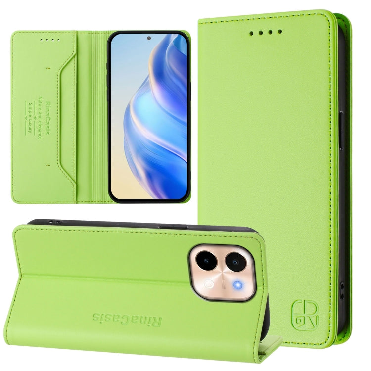 RC01 Dual-Folded Magnetic Suction RFID Leather Phone Case, For vivo V40 Lite 5G / V30e 5G Global, For vivo S19, For vivo Y28 4G, For vivo X100s 5G, For vivo Y03 4G Global / Y18 4G, For vivo Y38 5G / Y200i / T3x Global