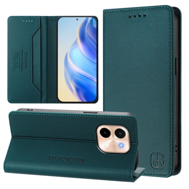 RC01 Dual-Folded Magnetic Suction RFID Leather Phone Case, For vivo V40 Lite 5G / V30e 5G Global, For vivo S19, For vivo Y28 4G, For vivo X100s 5G, For vivo Y03 4G Global / Y18 4G, For vivo Y38 5G / Y200i / T3x Global