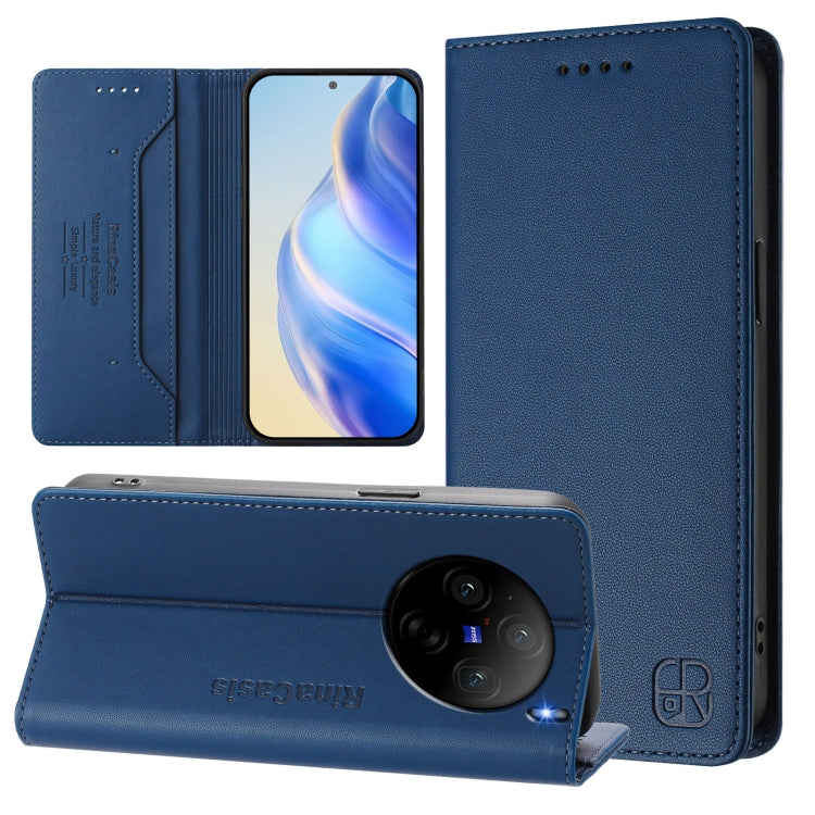 RC01 Dual-Folded Magnetic Suction RFID Leather Phone Case, For vivo V40 Lite 5G / V30e 5G Global, For vivo S19, For vivo Y28 4G, For vivo X100s 5G, For vivo Y03 4G Global / Y18 4G, For vivo Y38 5G / Y200i / T3x Global