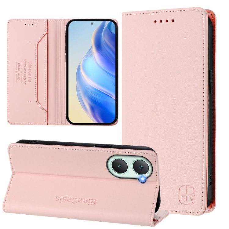 RC01 Dual-Folded Magnetic Suction RFID Leather Phone Case, For vivo V40 Lite 5G / V30e 5G Global, For vivo S19, For vivo Y28 4G, For vivo X100s 5G, For vivo Y03 4G Global / Y18 4G, For vivo Y38 5G / Y200i / T3x Global