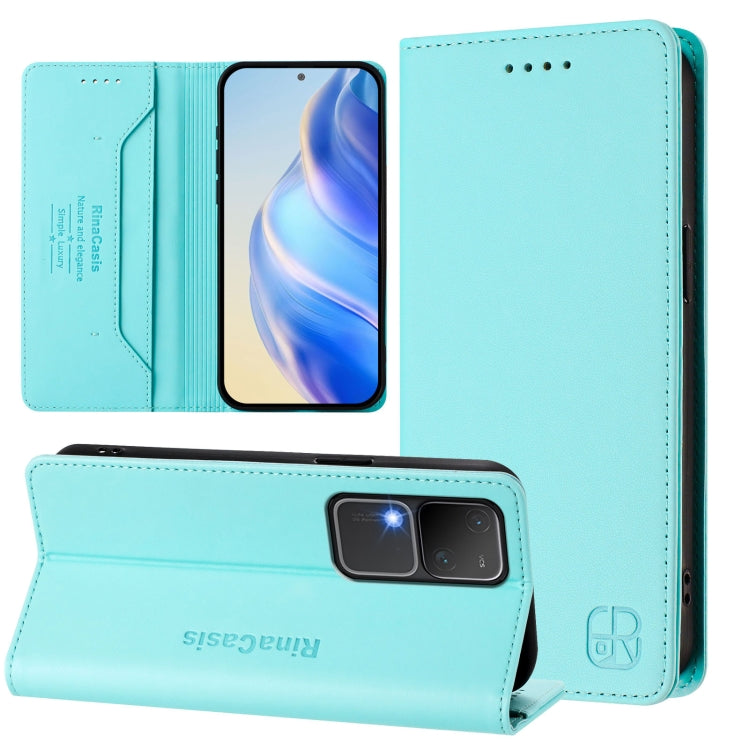RC01 Dual-Folded Magnetic Suction RFID Leather Phone Case, For vivo iQOO Z9x, For vivo iQOO Z9 5G / Z9 Turbo 5G, For vivo Y100 5G IDN / Y200e 5G, For vivo V30 5G / V30 Pro Global, For vivo V29e 5G / Y200 5G Global, For vivo V29 5G Global / V29 Pro