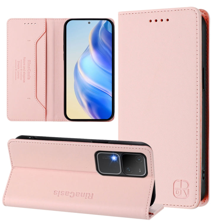 RC01 Dual-Folded Magnetic Suction RFID Leather Phone Case, For vivo iQOO Z9x, For vivo iQOO Z9 5G / Z9 Turbo 5G, For vivo Y100 5G IDN / Y200e 5G, For vivo V30 5G / V30 Pro Global, For vivo V29e 5G / Y200 5G Global, For vivo V29 5G Global / V29 Pro