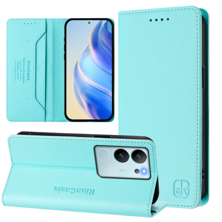 RC01 Dual-Folded Magnetic Suction RFID Leather Phone Case, For vivo iQOO Z9x, For vivo iQOO Z9 5G / Z9 Turbo 5G, For vivo Y100 5G IDN / Y200e 5G, For vivo V30 5G / V30 Pro Global, For vivo V29e 5G / Y200 5G Global, For vivo V29 5G Global / V29 Pro