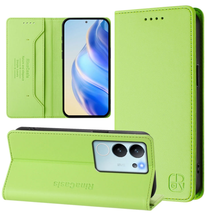 RC01 Dual-Folded Magnetic Suction RFID Leather Phone Case, For vivo iQOO Z9x, For vivo iQOO Z9 5G / Z9 Turbo 5G, For vivo Y100 5G IDN / Y200e 5G, For vivo V30 5G / V30 Pro Global, For vivo V29e 5G / Y200 5G Global, For vivo V29 5G Global / V29 Pro