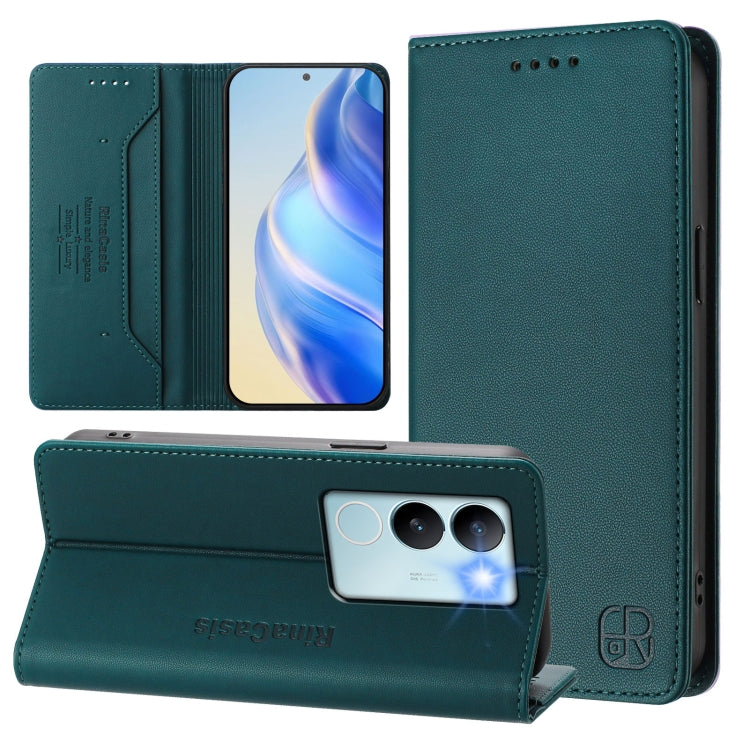 RC01 Dual-Folded Magnetic Suction RFID Leather Phone Case, For vivo iQOO Z9x, For vivo iQOO Z9 5G / Z9 Turbo 5G, For vivo Y100 5G IDN / Y200e 5G, For vivo V30 5G / V30 Pro Global, For vivo V29e 5G / Y200 5G Global, For vivo V29 5G Global / V29 Pro