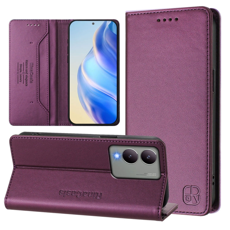 RC01 Dual-Folded Magnetic Suction RFID Leather Phone Case, For vivo Y17s 4G Global / 5G India, For vivo Y02A 4G / Y02 4G / Y11 2023, For vivo Y36 4G / 5G Global, For vivo Y78+ 5G / Y78 5G Global, For vivo Y56 5G / Y16 / Y02s 4G Global                  ...