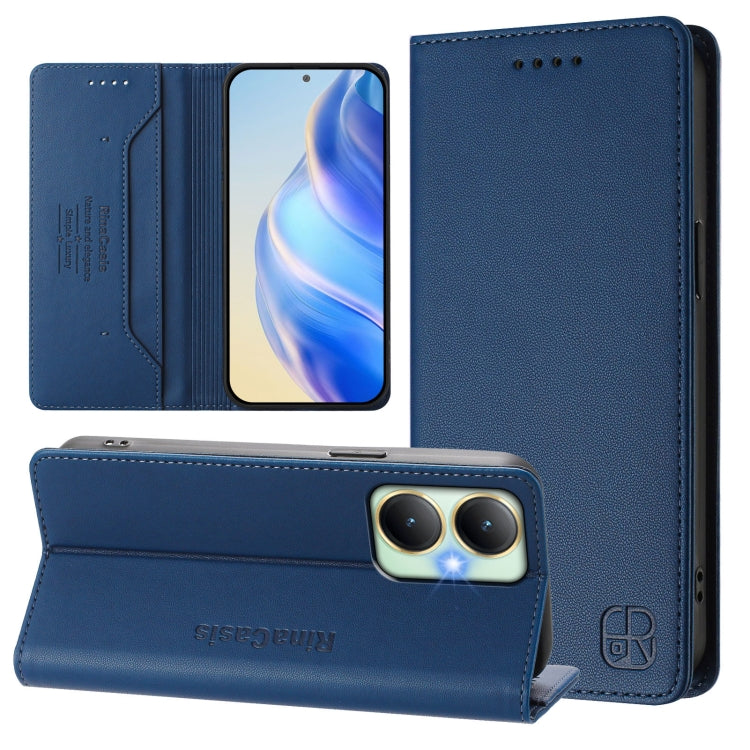 RC01 Dual-Folded Magnetic Suction RFID Leather Phone Case, For vivo Y76 5G, For vivo V20 / V21e 4G / Y73 2021, For vivo Y31 4G 2021 India / Y53s, For vivo Y52s 5G / Y72 5G India, For vivo Y30 4G Global, For vivo Y27 4G 2023 Global