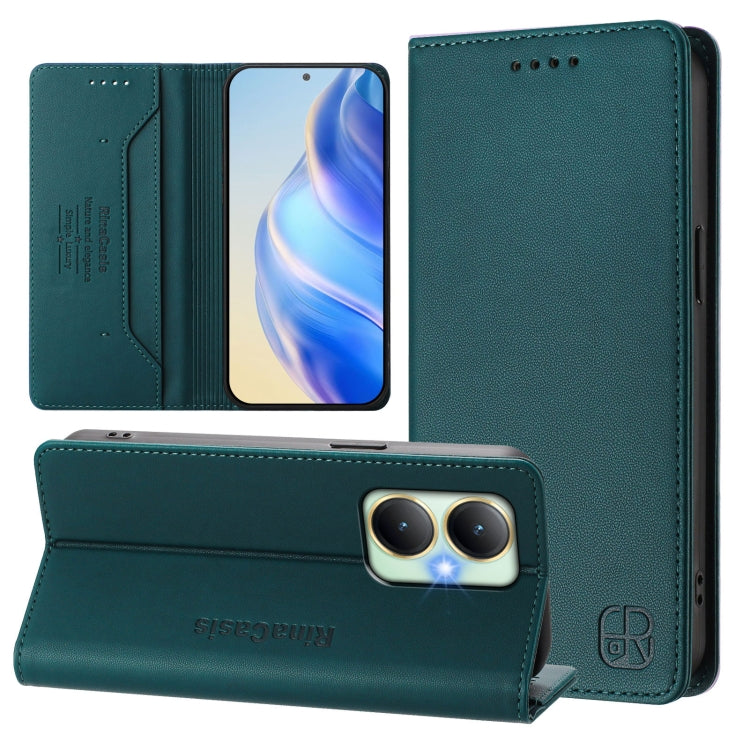 RC01 Dual-Folded Magnetic Suction RFID Leather Phone Case, For vivo Y76 5G, For vivo V20 / V21e 4G / Y73 2021, For vivo Y31 4G 2021 India / Y53s, For vivo Y52s 5G / Y72 5G India, For vivo Y30 4G Global, For vivo Y27 4G 2023 Global