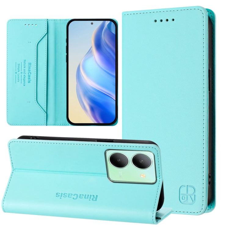 RC01 Dual-Folded Magnetic Suction RFID Leather Phone Case, For vivo Y17s 4G Global / 5G India, For vivo Y02A 4G / Y02 4G / Y11 2023, For vivo Y36 4G / 5G Global, For vivo Y78+ 5G / Y78 5G Global, For vivo Y56 5G / Y16 / Y02s 4G Global                  ...