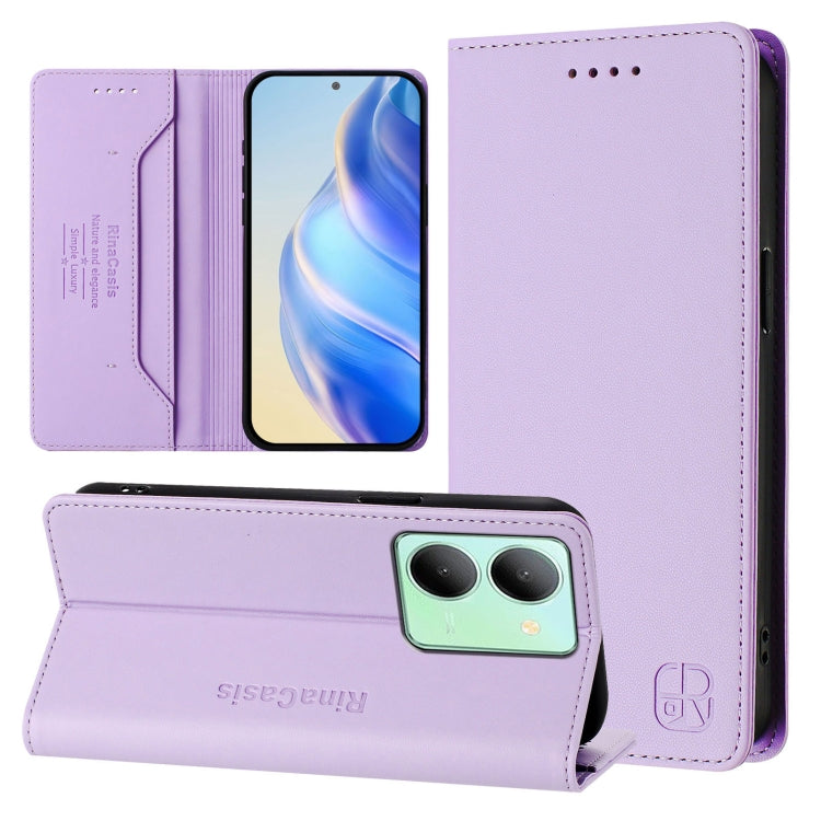 RC01 Dual-Folded Magnetic Suction RFID Leather Phone Case, For vivo Y17s 4G Global / 5G India, For vivo Y02A 4G / Y02 4G / Y11 2023, For vivo Y36 4G / 5G Global, For vivo Y78+ 5G / Y78 5G Global, For vivo Y56 5G / Y16 / Y02s 4G Global                  ...