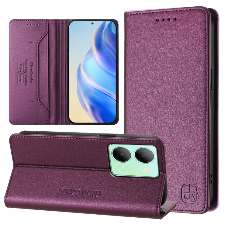 RC01 Dual-Folded Magnetic Suction RFID Leather Phone Case, For vivo Y17s 4G Global / 5G India, For vivo Y02A 4G / Y02 4G / Y11 2023, For vivo Y36 4G / 5G Global, For vivo Y78+ 5G / Y78 5G Global, For vivo Y56 5G / Y16 / Y02s 4G Global                  ...