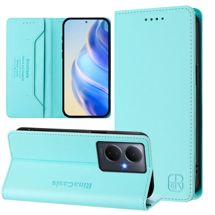 RC01 Dual-Folded Magnetic Suction RFID Leather Phone Case, For vivo Y17s 4G Global / 5G India, For vivo Y02A 4G / Y02 4G / Y11 2023, For vivo Y36 4G / 5G Global, For vivo Y78+ 5G / Y78 5G Global, For vivo Y56 5G / Y16 / Y02s 4G Global                  ...